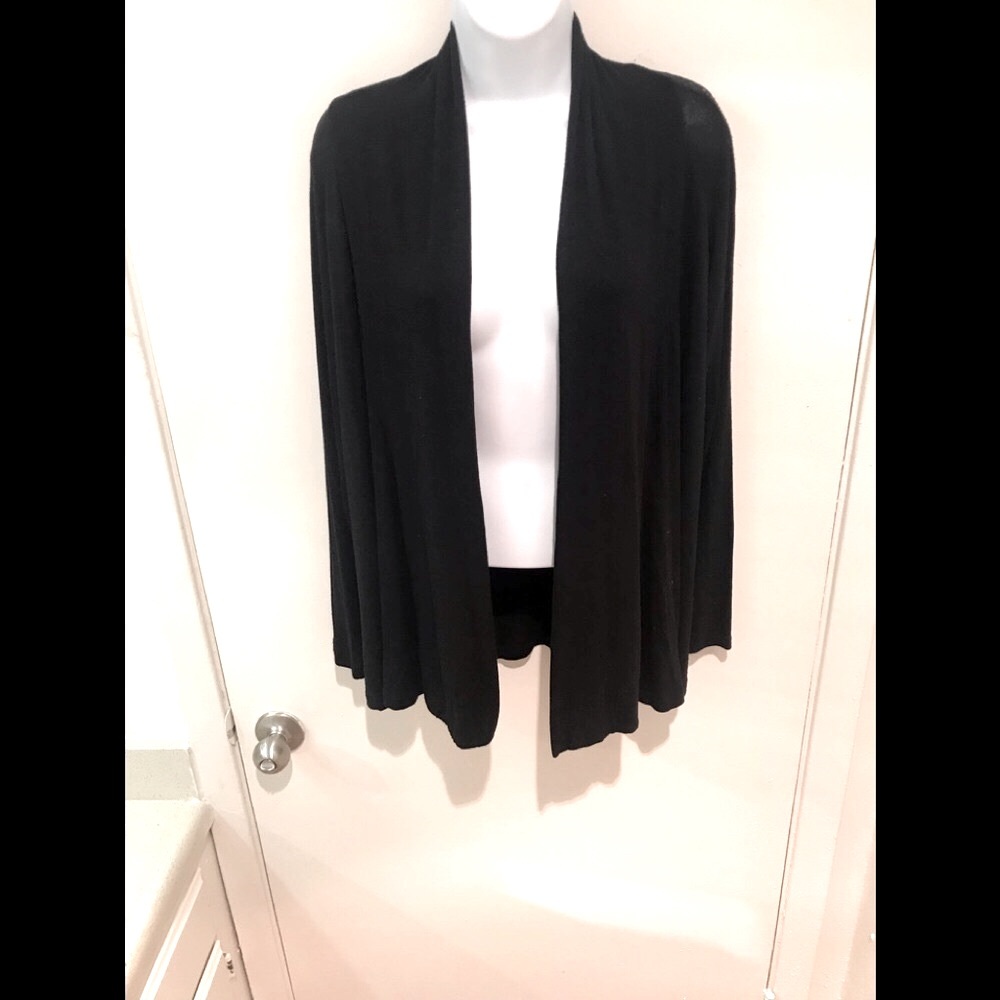 Vintage Janette black Jersey swing short duster jacket